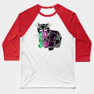 The Amazing Technicolor Robo Cat Baseball T-Shirt